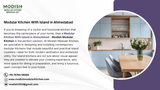 Modular Kitchen With Island in Ahmedabad