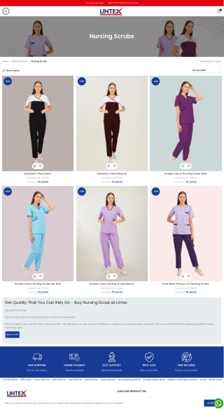 One of the Leading Nursing Uniforms Wholesale Suppliers in India | Lintex