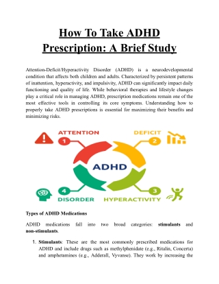 How To Take ADHD Prescription_ A Brief Study
