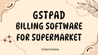 GSTpad Billing Software for Supermarket