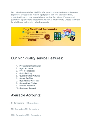 24 Best Linkedin Creation Services account To Buy Online