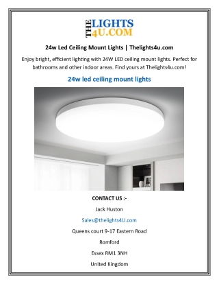 24w Led Ceiling Mount Lights | Thelights4u.com