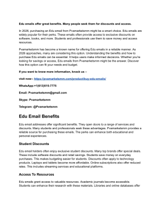 Edu emails offer great benefits