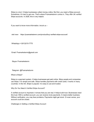 Buy Verified Stripe Account