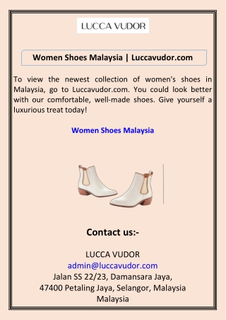 Women Shoes Malaysia Luccavudor.com