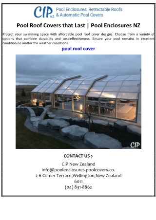 Polycarbonate Pool Covers in NZ | Pool Enclosures NZ