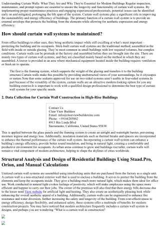 What Is The Curtain Wall?