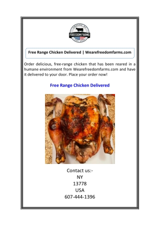 Free Range Chicken Delivered  Wearefreedomfarms.com