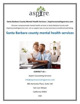 Santa Barbara County Mental Health Services  Aspirecounselingservice