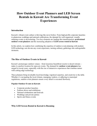 How Outdoor Event Planners Are Transforming Event Experiences