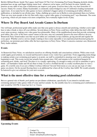 Durham Bars With Games And Tasks