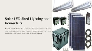 Solar Lighting Kits