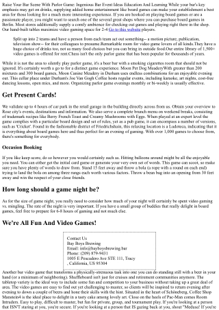 Eat Beverage Game On