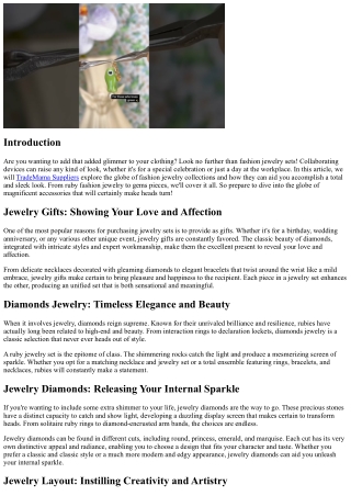 Fashion Jewelry Sets: Working With Accessories for a Full Look