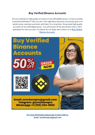 Buy Verified Binance Accounts