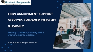 How Assignment Support Services Empower Students Globally