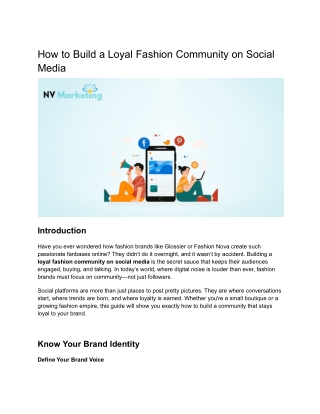 How to Build a Loyal Fashion Community on Social Media