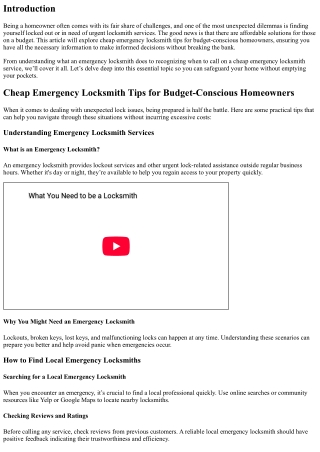 Cheap emergency locksmith tips for budget-conscious homeowners.