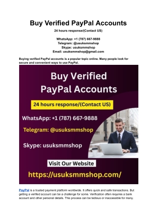 Buy Verified PayPal Accounts 2025