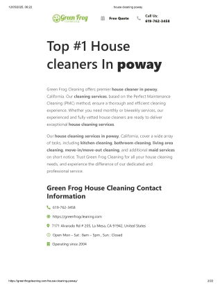 Poway house cleaning service
