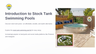 Introduction to Stock Tank Swimming Pools