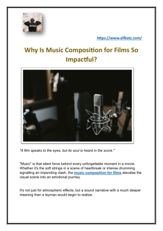 Why Is Music Composition for Films So Impactful