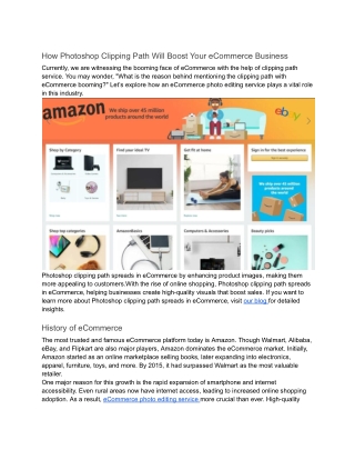 Clipping Path Services Empower Rural eCommerce