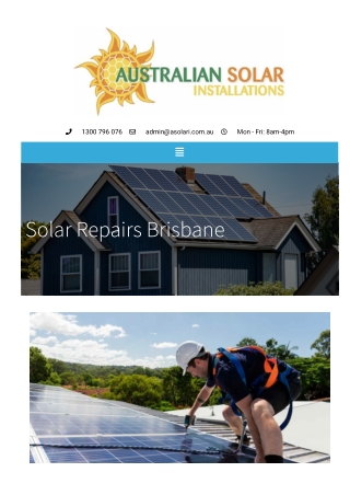 Solar Repairs Brisbane