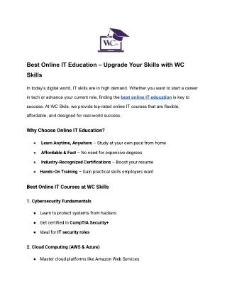 Best Online IT Education - Affordable Courses & Certifications