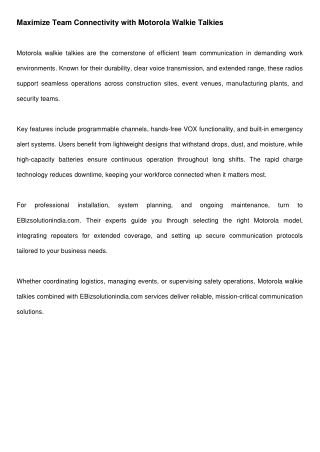 Best walkie talkie ever by Motoriola