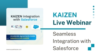 KAIZEN Live Webinar | Seamless Integration with Salesforce
