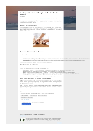 Your Complete Guide to Hot Stone Massage in Porto Techniques, Benefits, and Serenity