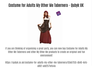 Costume for Adults My Other Me Tabernera - Qubyk UK