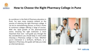 How to Choose the Right Pharmacy College in Pune