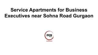 Service Apartments for Business Executives near Sohna Road Gurgaon