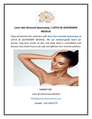 Laser Hair Removal Queensway  LOTUS @ QUEENSWAY MEDICAL