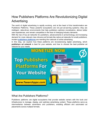How Publishers Platforms Are Revolutionizing Digital Advertising