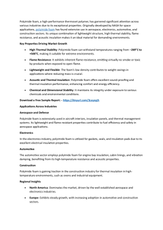 Polyimide Foam Market