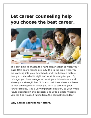 Career counselor consultancy in Hyderabad