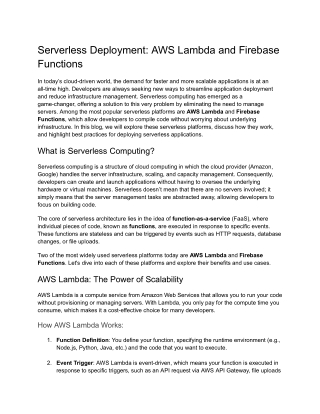 Serverless Deployment_ AWS Lambda and Firebase Functions