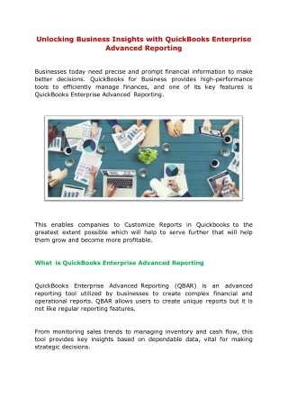 Unlocking Business Insights with QuickBooks Enterprise Advanced Reporting