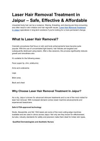 Best Hair Fall Doctors in Jaipur – Expert Care You Can Trust