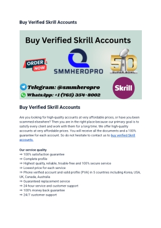 Buy Verified Skrill AccountsBuy Verified Skrill Accounts