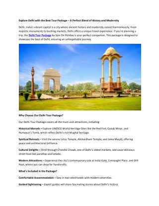 Delhi Tour Package