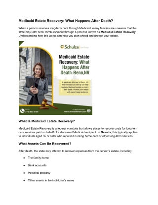 Medicaid Estate Recovery: What Happens After Death?