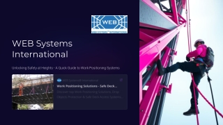 The Ultimate Guide to Work Positioning Systems