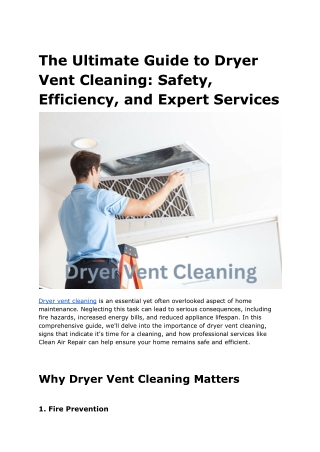 _Dryer Vent Cleaning_