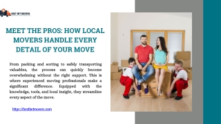 Meet the Pros: How Local Movers Handle Every Detail of Your Move