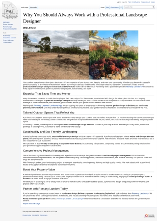 Why You Should Always Work with a Professional Landscape Designer