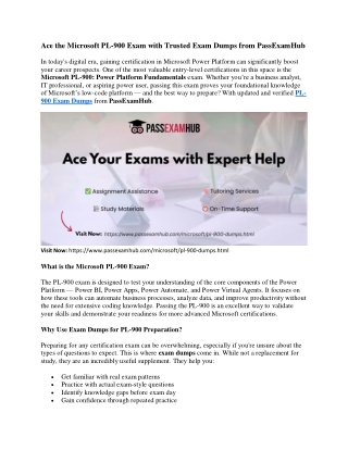 Passed the Microsoft PL-900 Exam with PassExamHub